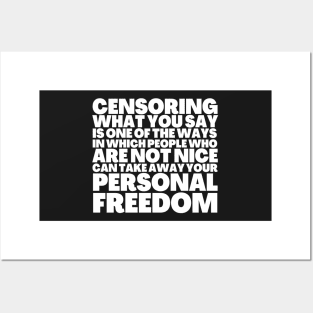 Frank Zappa Quote Censoring Take Away Personal Freedom Posters and Art